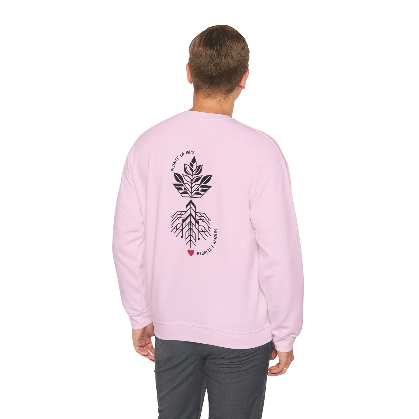 Plante la paix, récolte l’amour Crewneck