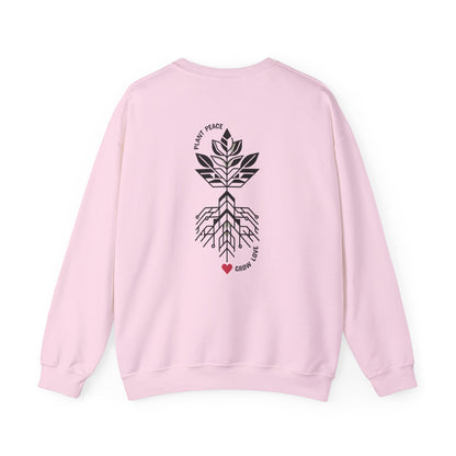 Plant peace, grow love. Sweat à col rond  