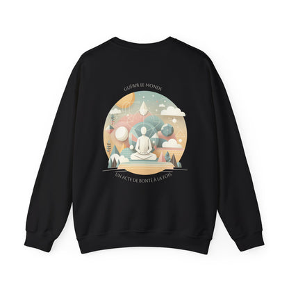 Guérir le monde, un acte de bonté à la fois Crewneck