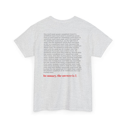How much wood would a woodchuck chuck if a woodchuck could chuck wood? T-shirt
