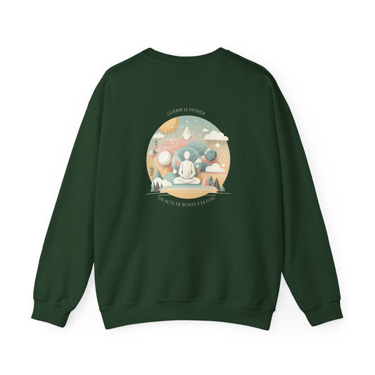 Guérir le monde, un acte de bonté à la fois Crewneck