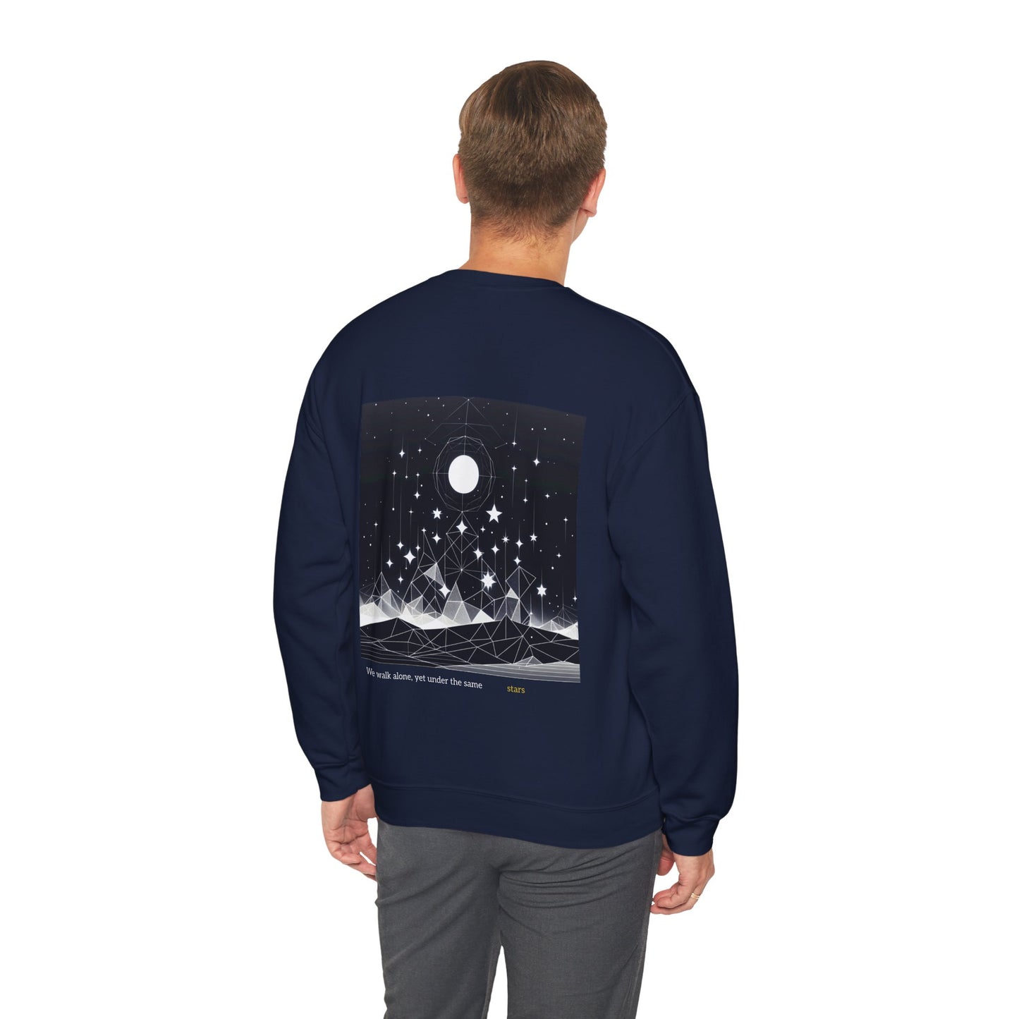 We Walk Alone, Yet Under the Same Stars Crewneck
