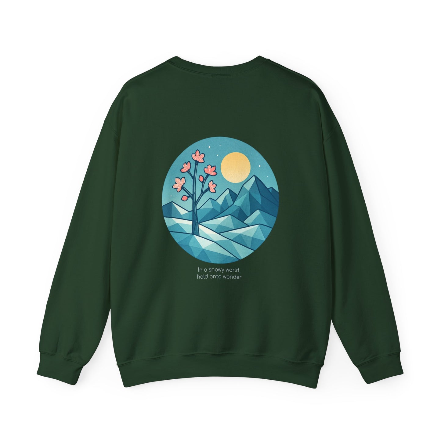 In a snowy world, hold onto wonder, Crewneck