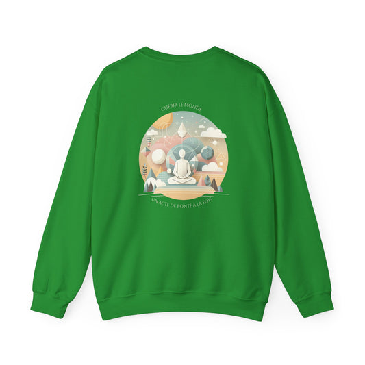 Guérir le monde, un acte de bonté à la fois Crewneck