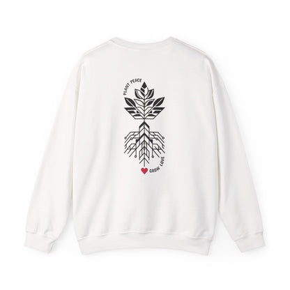 Plant peace, grow love. Sweat à col rond  
