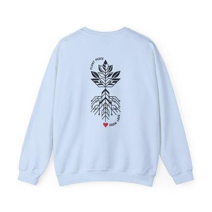 Plant peace, grow love. Sweat à col rond  