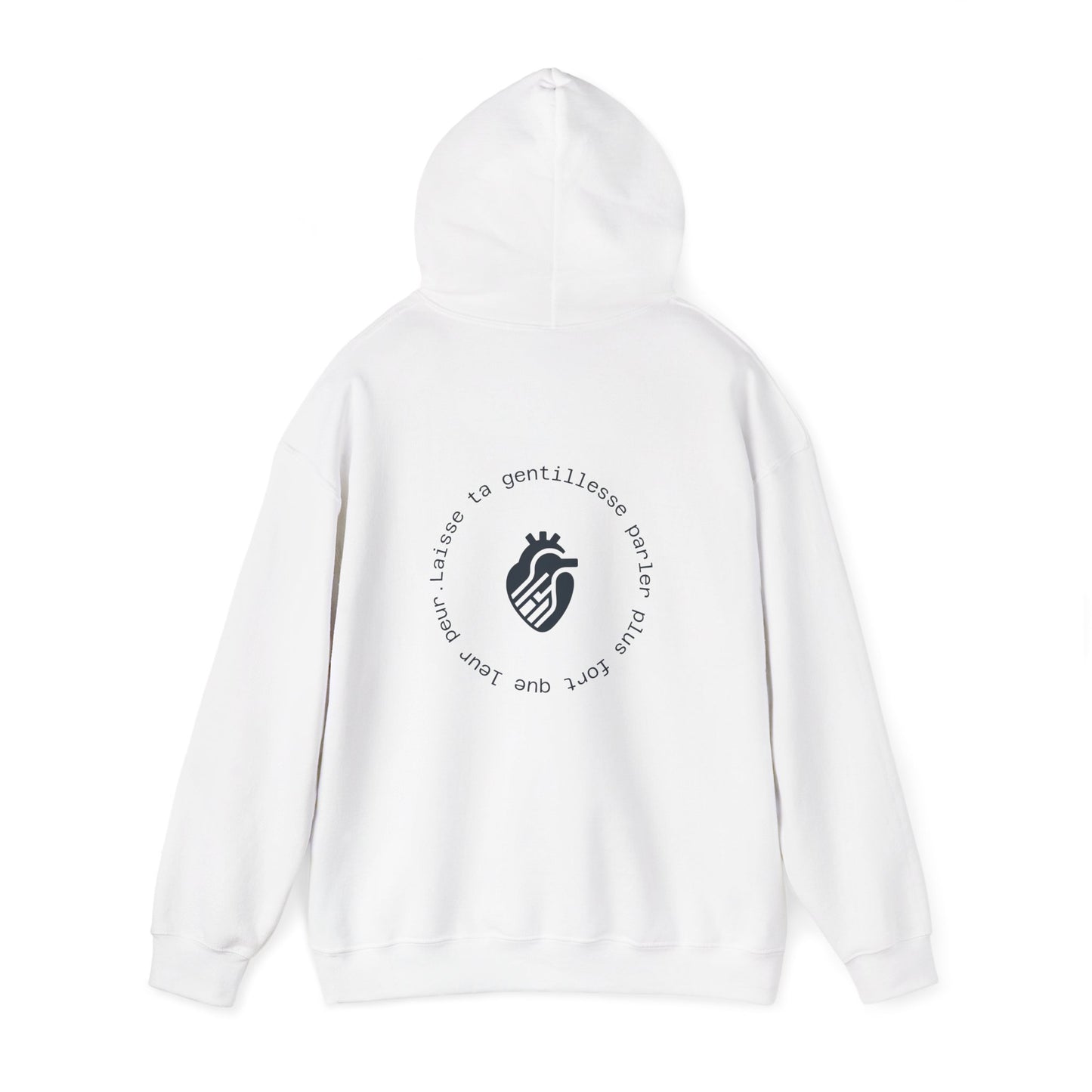 Laisse ta gentillesse parler plus fort que leur peur. Hoodie