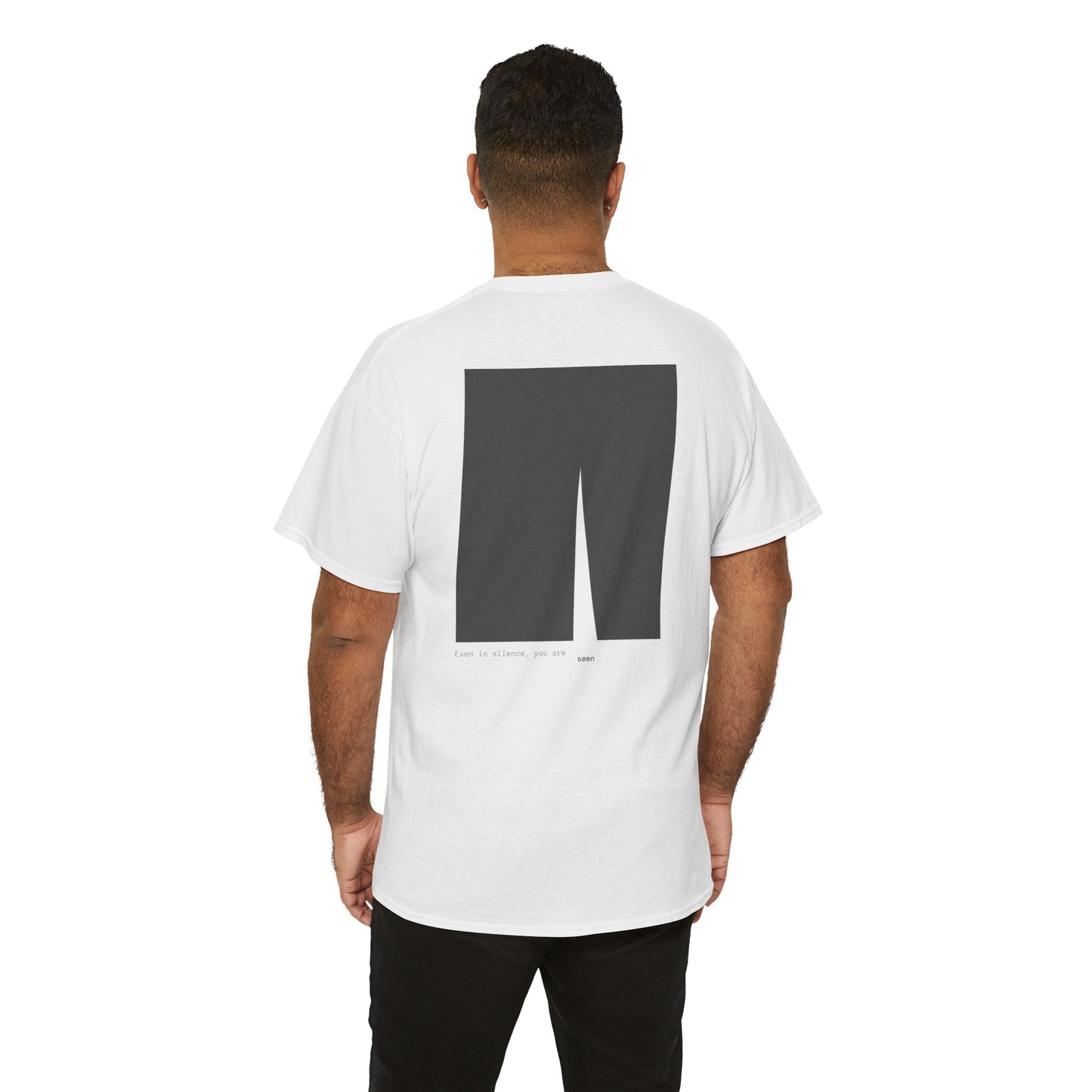 Even in Silence, you are seen T-shirt. Illustration by Moby Obscura