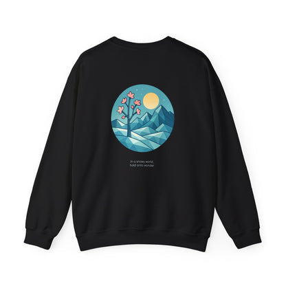 In a snowy world, hold onto wonder, Sweat à col rond