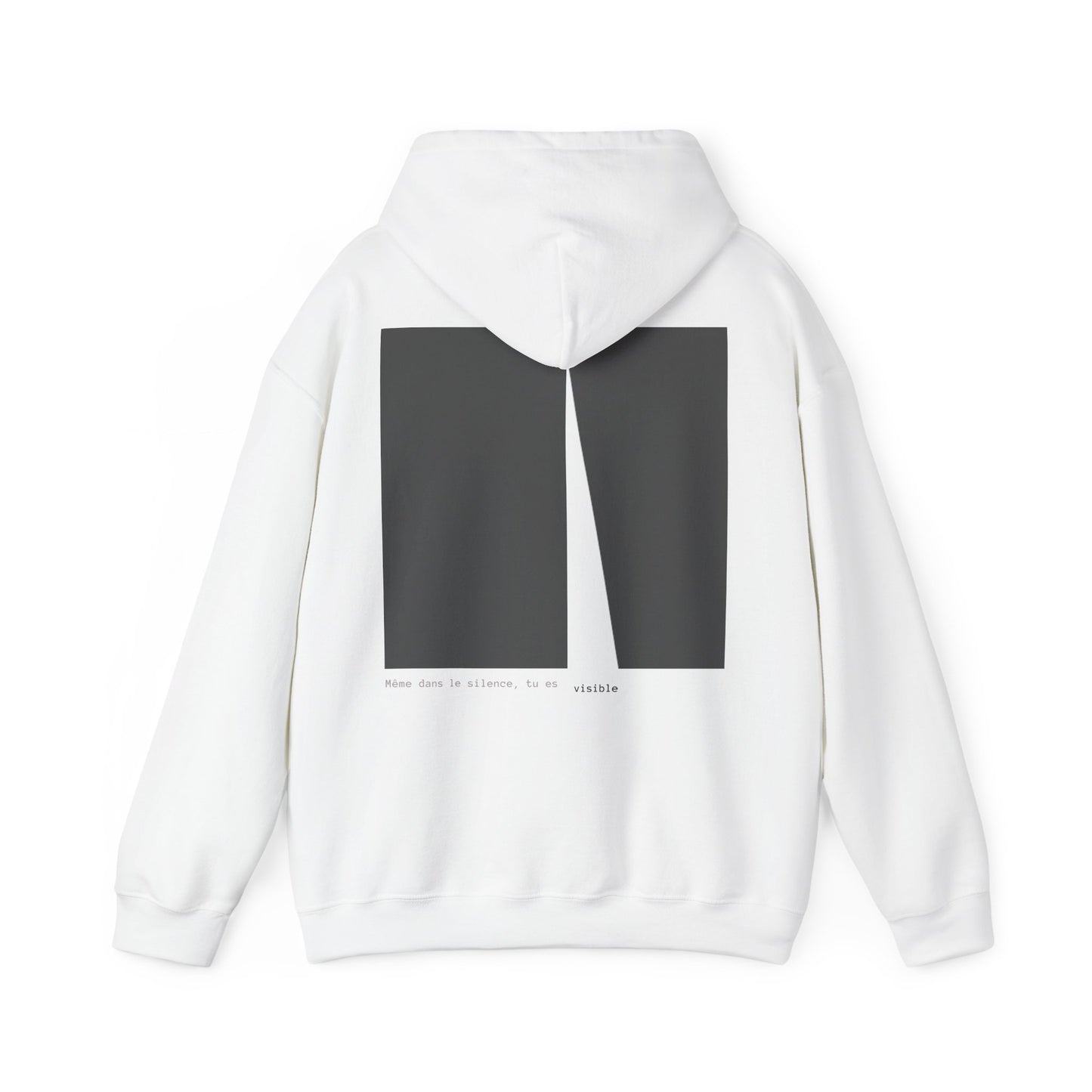Même dans le silence, tu es visible Hoodie. Illustration by Moby Obscura