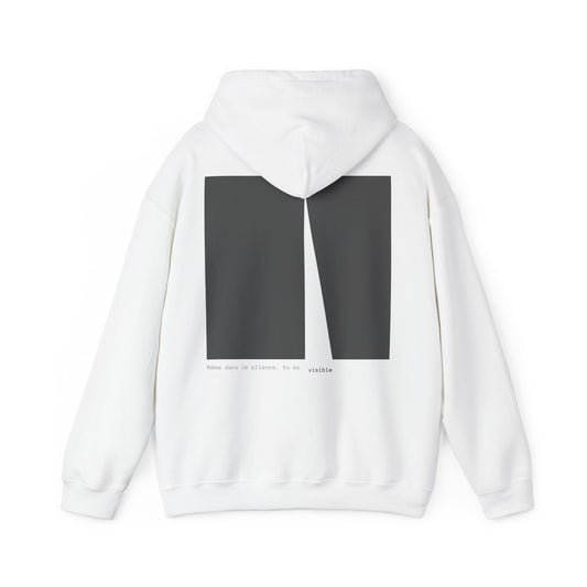 Même dans le silence, tu es visible Hoodie. Illustration by Moby Obscura
