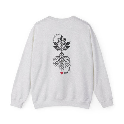 Plant peace, grow love. Sweat à col rond  