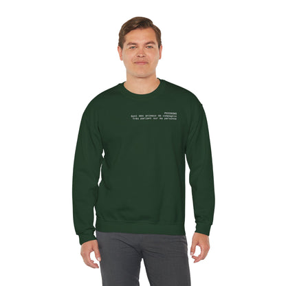 Poissons, Sont mes animaux de compagnie, Très parlant sur ma personne Crewneck