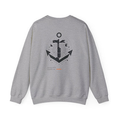 Anxiety drifts, together we anchor. Sweat à col rond 