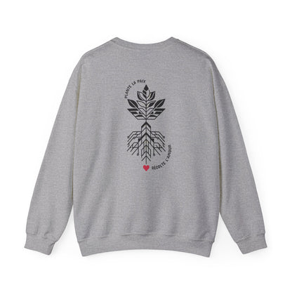 Plante la paix, récolte l’amour Crewneck
