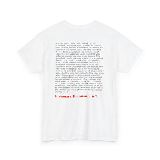 How much wood would a woodchuck chuck if a woodchuck could chuck wood? T-shirt