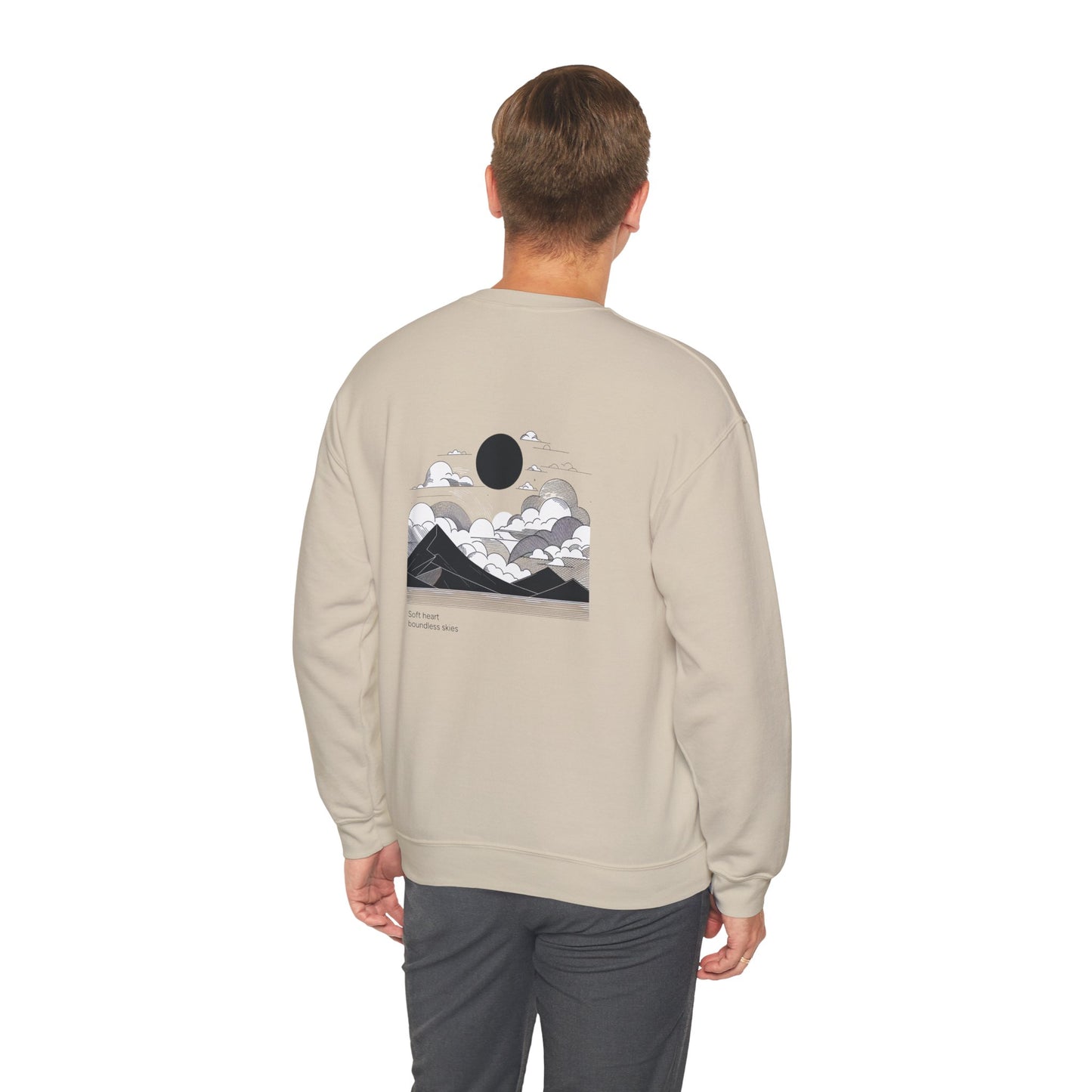 Soft heart, boundless skies Crewneck