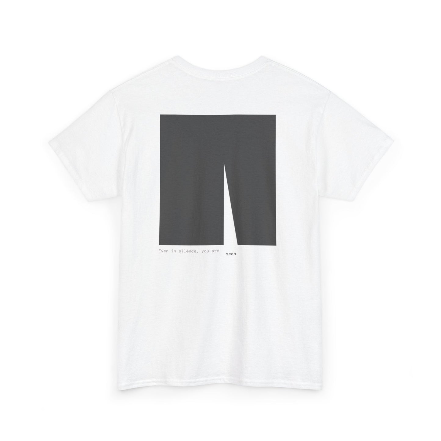 Even in Silence, you are seen T-shirt. Illustration by Moby Obscura
