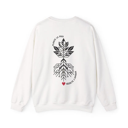 Plante la paix, récolte l’amour Crewneck