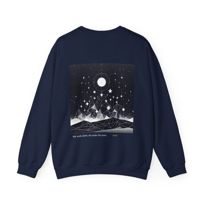 We Walk Alone, Yet Under the Same Stars Crewneck