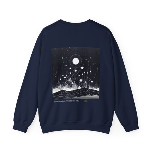 We Walk Alone, Yet Under the Same Stars Crewneck