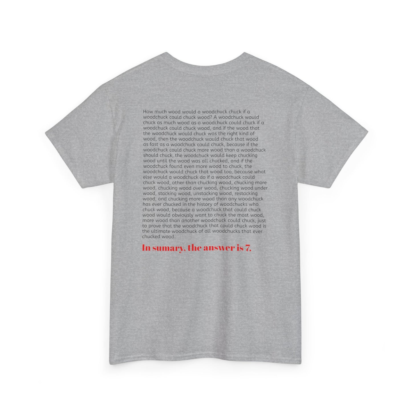 How much wood would a woodchuck chuck if a woodchuck could chuck wood? T-Shirt 