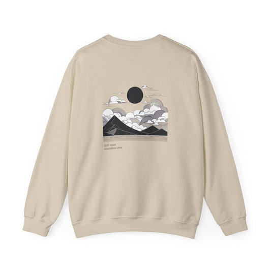 Soft heart, boundless skies Crewneck