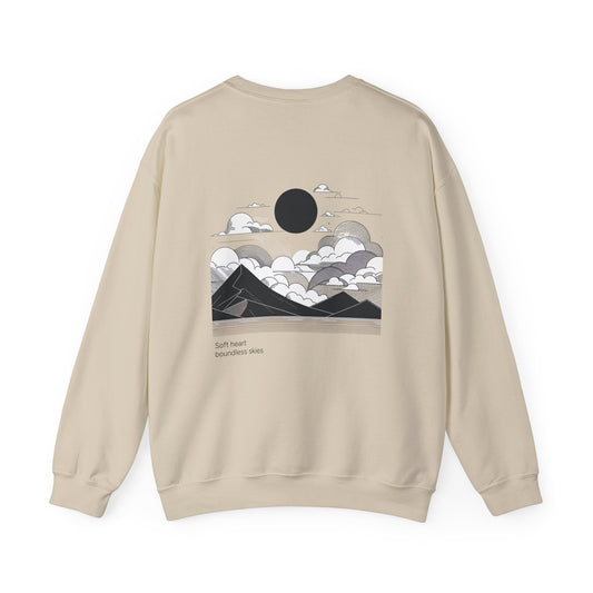 Soft heart, boundless skies. Sweat à col rond 