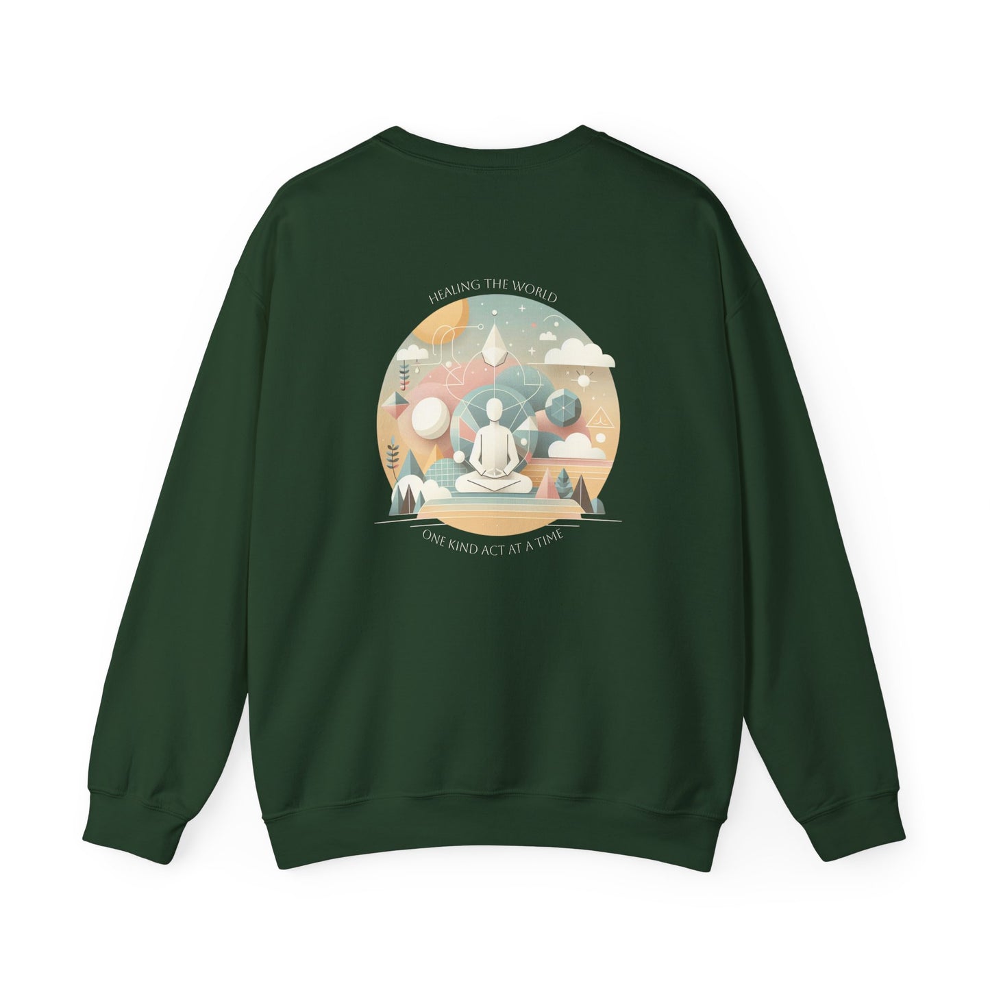 Healing the world, One kind act at a time. Sweat  à col rond  