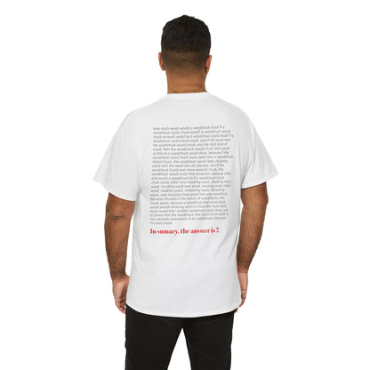 How much wood would a woodchuck chuck if a woodchuck could chuck wood? T-shirt
