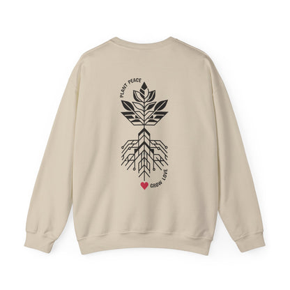 Plant peace, grow love Crewneck