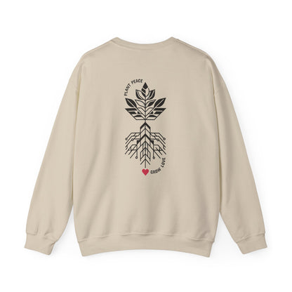 Plant peace, grow love. Sweat à col rond  