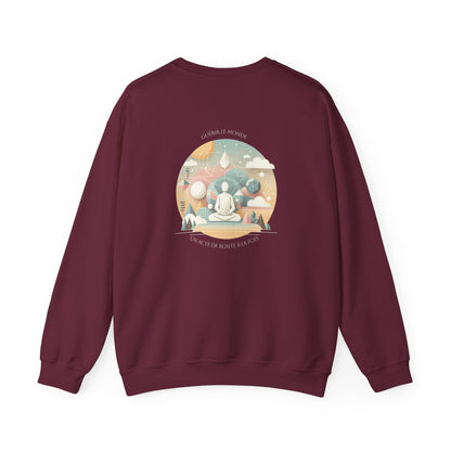 Guérir le monde, un acte de bonté à la fois Crewneck