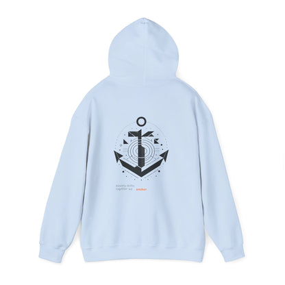 Anxiety drifts, together we anchor Hoodie