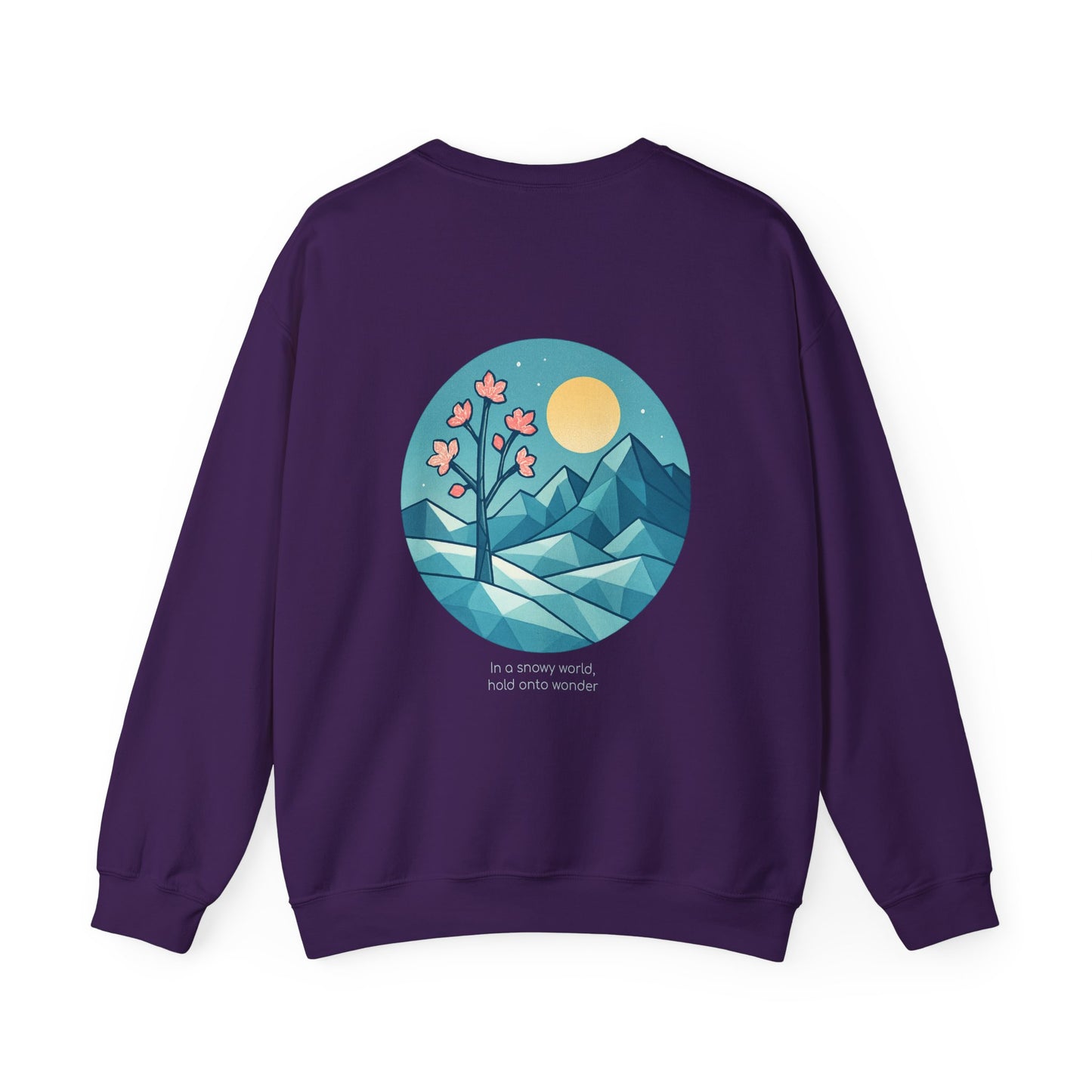 In a snowy world, hold onto wonder, Crewneck