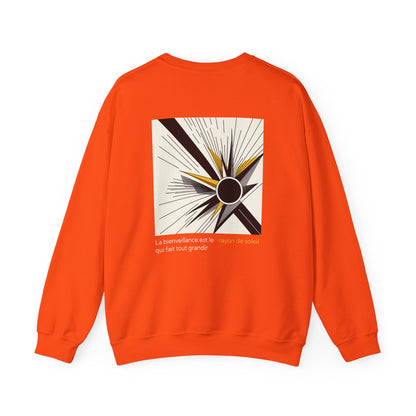 La bienveillance est le rayon de soleil qui fait tout grandir. Sweat à col rond 