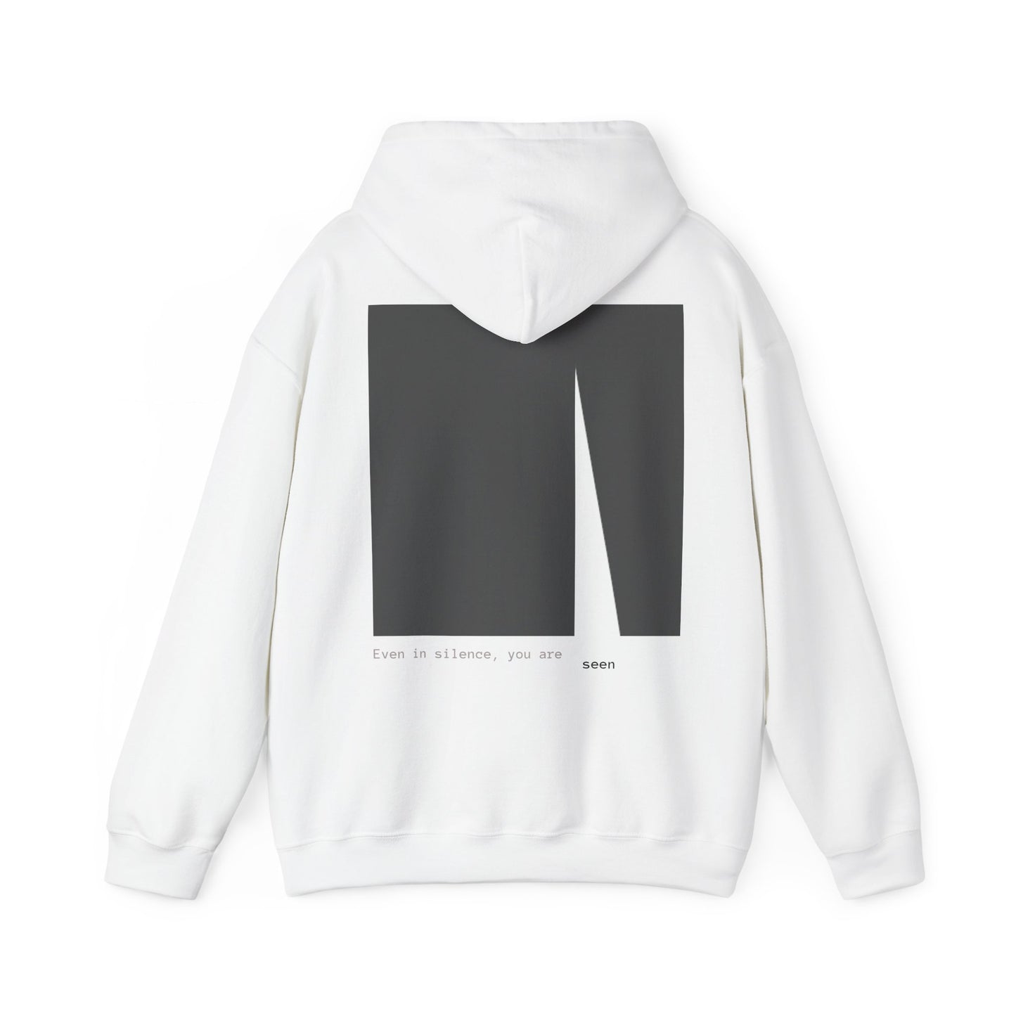 Even in Silence, you are seen Hoodie. Illustration by Moby Obscura