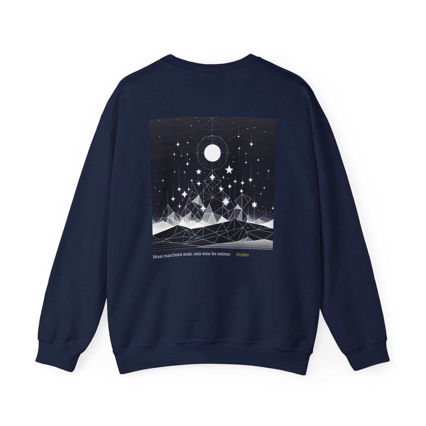 Nous marchons seuls, unis sous les mêmes étoiles. Sweat à col rond 