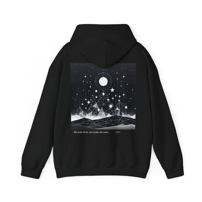 We Walk Alone, Yet Under the Same Stars Hoodie