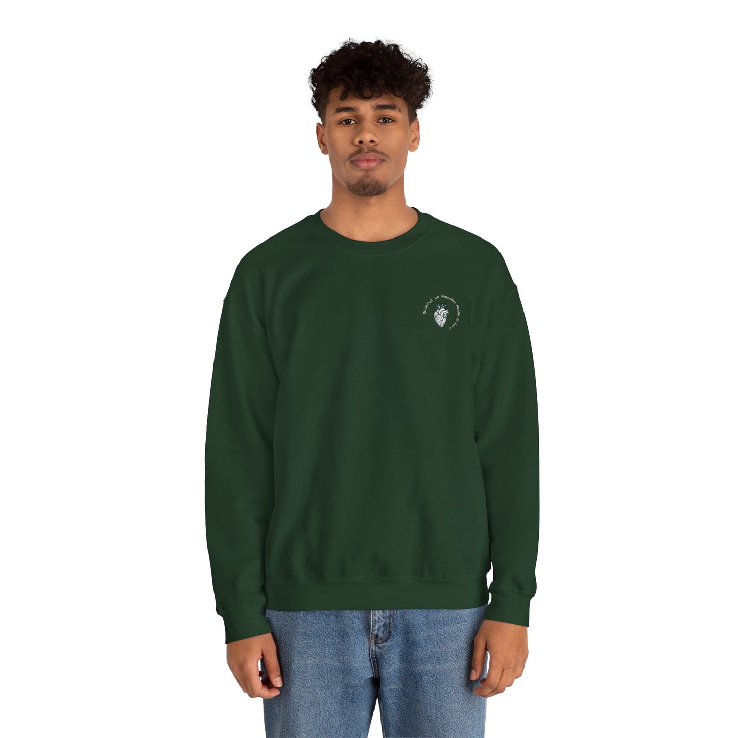 Soit bienveillant et Observe un Nouveau Monde Éclore Crewneck