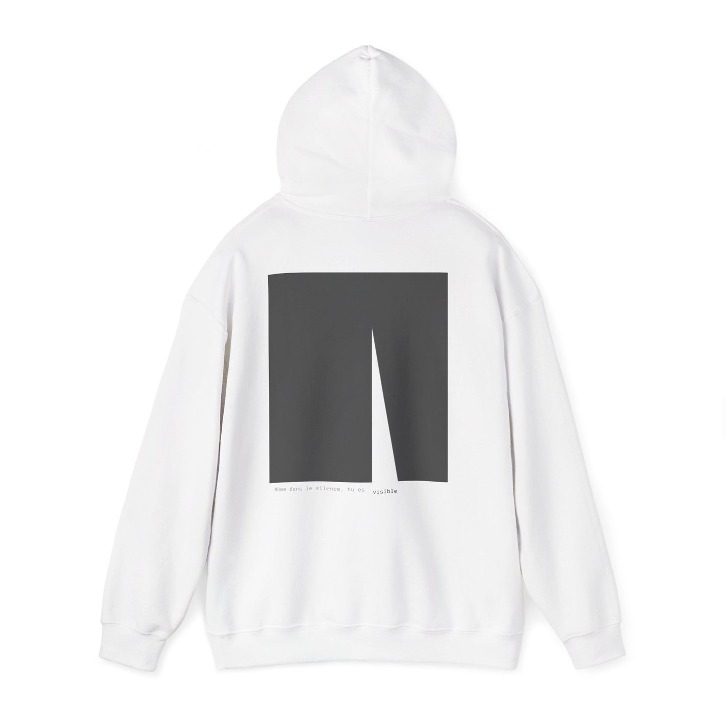 Même dans le silence, tu es visible Hoodie. Illustration by Moby Obscura