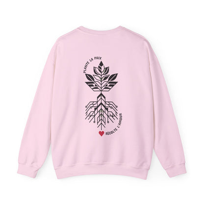 Plante la paix, récolte l’amour Crewneck
