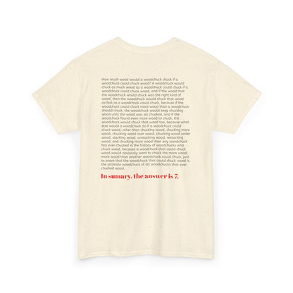 How much wood would a woodchuck chuck if a woodchuck could chuck wood? T-Shirt 