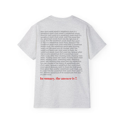 How much wood would a woodchuck chuck if a woodchuck could chuck wood? T-shirt