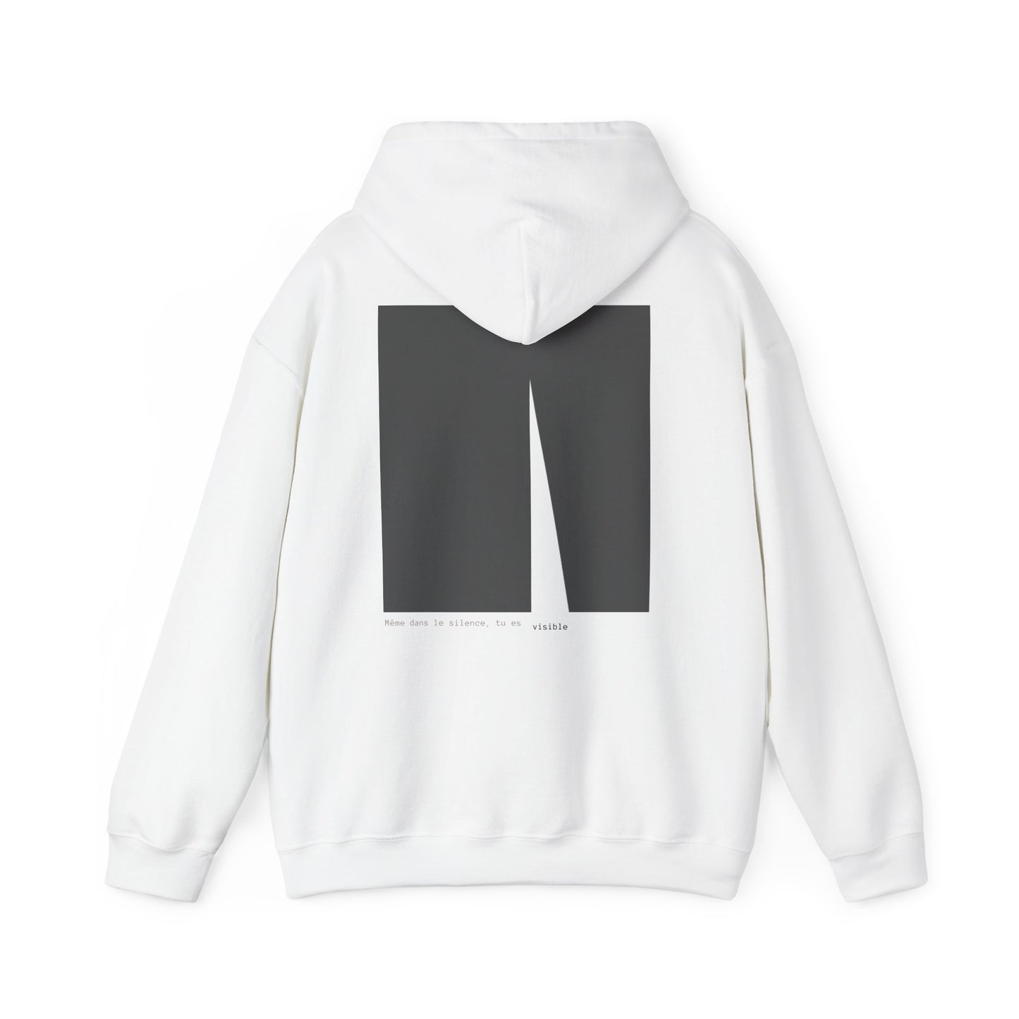 Même dans le silence, tu es visible. Hoodie. Illustration par Moby Obscura