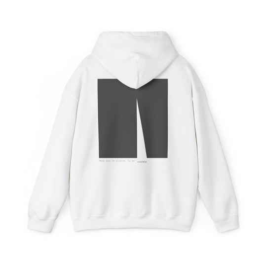 Même dans le silence, tu es visible. Hoodie. Illustration par Moby Obscura