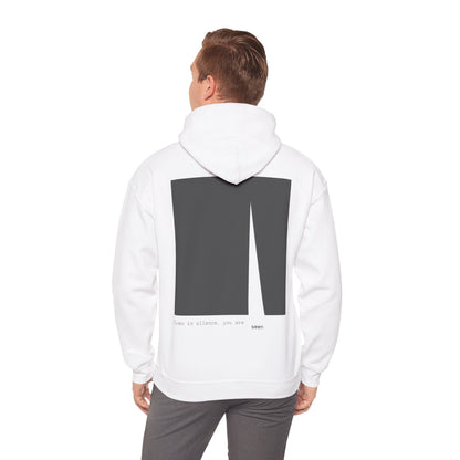 Even in Silence, you are seen Hoodie. Illustration by Moby Obscura