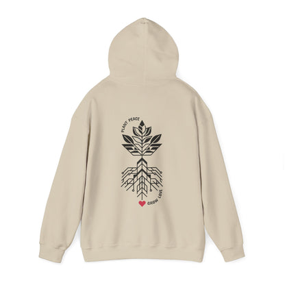 Plant peace, Grow love Hoodie