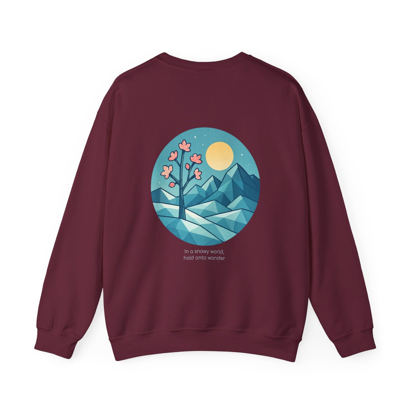 In a snowy world, hold onto wonder, Crewneck