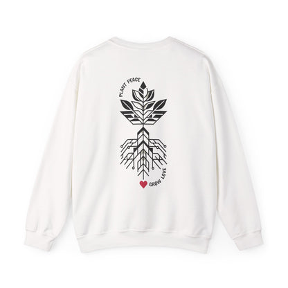 Plant peace, grow love Crewneck